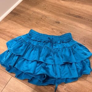 Blue Ruffled Women's Skirt